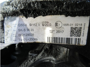 Točnice pro Nákladní auto SAF G50-X/D152,3 U20,0 SK-S 3620 G50-X/D152,3 U20,0 SK-S 3620 MAN 24.500 TGX MODEL 2020 SCHUIFSCHOTEL: obrázek 5