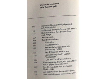 Vázací stroj Heidelberg OHT Manual "Winke für den Maschinenmeister" (Hints for the Machine Operator): obrázek 3