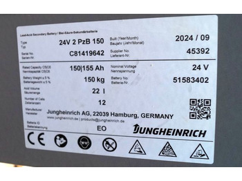 Akumulátor pro Manipulační technika Jungheinrich unknown | Battery 24 2PZB150 year 2024 weight 150 kg sn. C81419642: obrázek 3