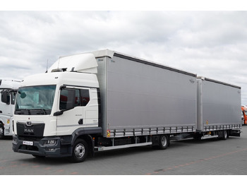Plachtový nákladní auto MAN MAN TGL 12.250 / ZESTAW TANDEM PRZEJAZDOWY 120m3 / 2021 ROK TGL 12.250 / ZESTAW TANDEM PRZEJAZDOWY 120m3 / 2021 ROK: obrázek 1