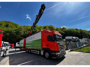 Plachtový nákladní auto, Plachtový přívěs Scania G420 // Tandem // HDS Palfinger 18002 EH // Przyczepa // Oś skrętna podnoszona // Video !!!: obrázek 2