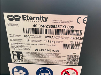 Akumulátor pro Manipulační technika Eternity 80V   5 EPzS 625: obrázek 2