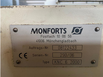 Kovoobráběcí stroj MONFORTS KNC 6-2000: obrázek 3