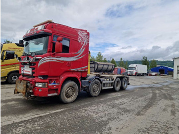 Hákový nosič kontejnerů Scania R580 Brøytebil med sideplog og hydraulisk saltsystem: obrázek 2