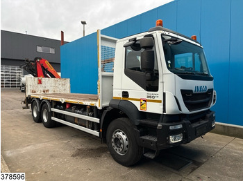 Nákladní automobil valníkový/ Plošinový, Auto s hydraulickou rukou Iveco Trakker 360 6X4, EURO 6, Palfinger, Remote, Steel suspension: obrázek 3
