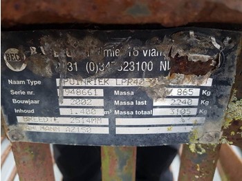 Ahlmann AZ150-Beco LPR40-2,51 mtr-Skeleton bucket leasing Ahlmann AZ150-Beco LPR40-2,51 mtr-Skeleton bucket: obrázek 3