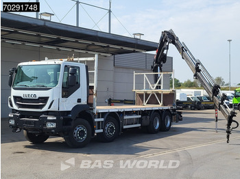 Nákladní automobil valníkový/ Plošinový, Auto s hydraulickou rukou Iveco Trakker 410 8X4 HIAB 211 EP-4 HIDUO Crane Steelsuspension Euro 6: obrázek 3