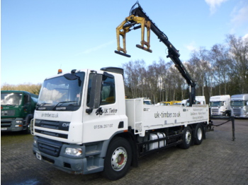 Nákladní automobil valníkový/ Plošinový, Auto s hydraulickou rukou D.A.F. CF 75.310 6X2 RHD + Terex TCL 92.2: obrázek 1