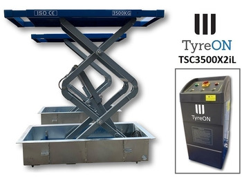 Vybavení garáže/ Dílny TSC3500X2iL In floor scissor lift - Double extensions - Recessed containers: obrázek 4