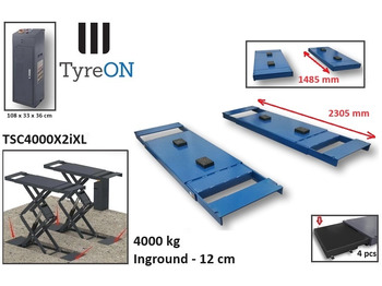 Vybavení garáže/ Dílny TSC4000X2iXL In floor scissor lift - Double extensions - 12 cm installation depth - Hydromechanically locked - No compressed air required - 4T: obrázek 3