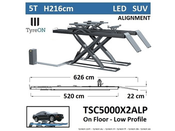 Vybavení garáže/ Dílny TSC5000X2A LP wheel alignment lift - On floor - Free wheel lifting system - 5.2 m lightened runways (76 cm wide) - Low profile - 5T: obrázek 5