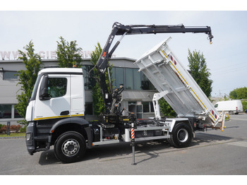 Nákladní automobil valníkový/ Plošinový, Auto s hydraulickou rukou MERCEDES-BENZ Arocs 1833 / 87,000 km!!! / Hds HIAB X-DUO 128 B-2 / three-sided tipper: obrázek 4