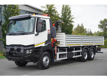 Auto s hydraulickou rukou RENAULT K380 6×4 / FASSI F175 crane 7.85 t / 120 thousand km! / 2-sided tipper: obrázek 3