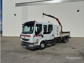 Nákladní automobil valníkový/ Plošinový, Auto s hydraulickou rukou 2008 Renault Midlum 220DXi 2008 Palfinger PK2700A on 4x2 C ... Flatbed Truck with Crane: obrázek 3
