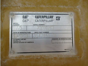 Sklápěcí nástavba CATERPILLAR