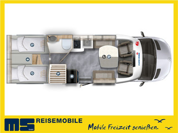 Nový Polointegrovaný obytný vůz Eura Mobil PROFILA T 726 EF /- MODELL 2025 -/ EINZELBETTEN: obrázek 2