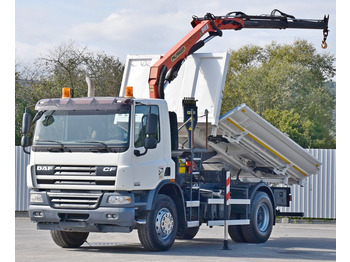 Sklápěč, Auto s hydraulickou rukou DAF CF 75.310 Kipper 4,30 m + KRAN * TOPZUSTAND: obrázek 3
