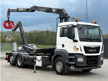 Hákový nosič kontejnerů, Auto s hydraulickou rukou MAN TGS 26.400 Abrollkipper* KESLA 2114Z* TOP: obrázek 3