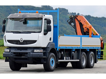Auto s hydraulickou rukou, Nákladní automobil valníkový/ Plošinový Renault KERAX 370 *PK 16502 + FUNK / 6x4 * TOP: obrázek 3