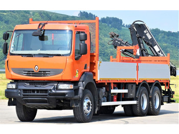 Auto s hydraulickou rukou, Nákladní automobil valníkový/ Plošinový Renault KERAX 410 * HIAB 144 B-3 HIDUO / 6x4 * TOP: obrázek 4