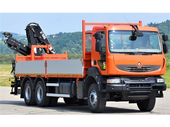 Auto s hydraulickou rukou, Nákladní automobil valníkový/ Plošinový Renault KERAX 410 * HIAB 144 B-3 HIDUO / 6x4 * TOP: obrázek 3