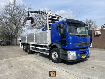 Nákladní automobil valníkový/ Plošinový, Auto s hydraulickou rukou Renault PREMIUM LANDER 430.26 6X2 EL 2M ROLLKRAN - Kennis R16/7 - NL TOP TRUCK: obrázek 2