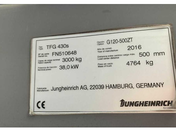 Plynový vysokozdvižný vozík JUNGHEINRICH TFG 430
