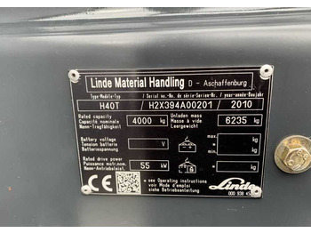 Plynový vysokozdvižný vozík LINDE H40