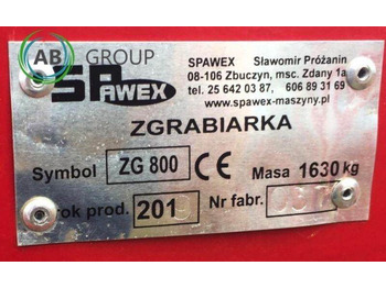 Obraceč/ Shrnovač Spawex zgrabiarka Tajfun ZG-800: obrázek 2