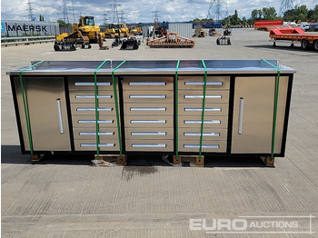 Vybavení garáže/ Dílny Unused 2025 10' Work Bench, 18 Drawers, 2 Cabinets: obrázek 2