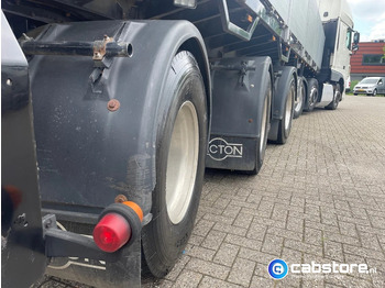 Návěs valník/ Plato Pacton T3-003 3-assige stenen oplegger 2-assen gestuurd + Kennis  Type 14.000 loopkraan - Rotator - stenenklem: obrázek 4