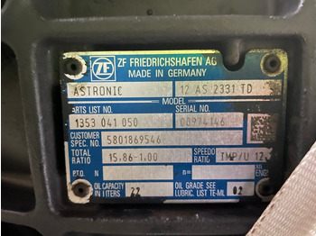 Převodovka pro Nákladní auto CUTIE DE VITEZE IVECO AUTOMATA CU RETARDER 12 AS 2331 TD R=15,86-1,00 5801869546: obrázek 5
