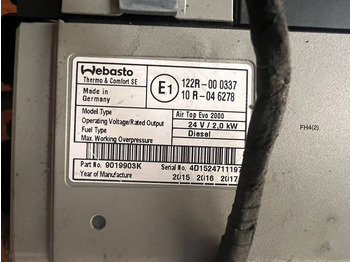 Topení/ Ventilace Webasto Air Top Evo 2000: obrázek 5