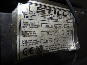 Stohovací vozík Still EXV16/950MM: obrázek 5 Stohovací vozík Still EXV16/950MM: obrázek 5