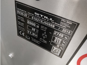 Elektrický vysokozdvižný vozík Still RX20-20: obrázek 5