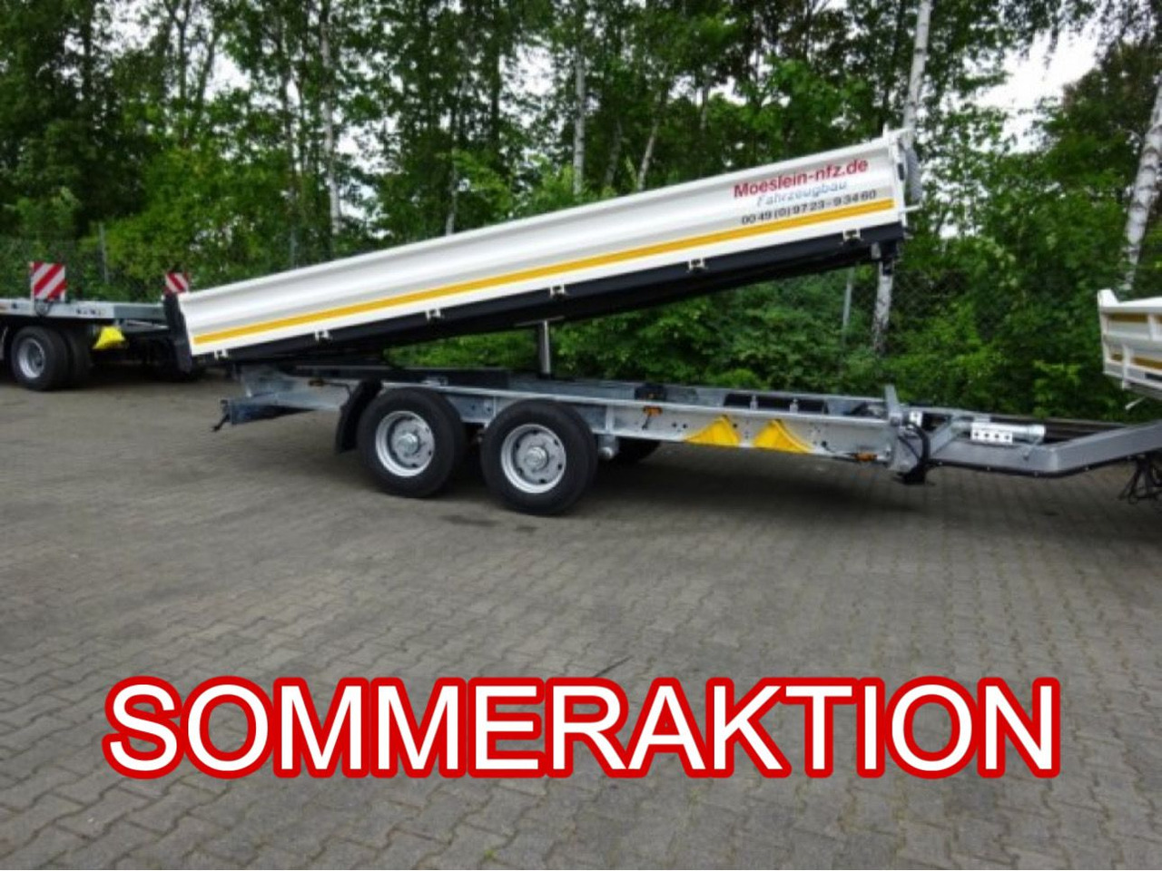 Möslein TTD 11 Weiß neuer Tandem 3- Seitenkipper Tieflader-- Neufahrzeug -- - Sklápěcí přívěs: obrázek 1 Möslein TTD 11 Weiß neuer Tandem 3- Seitenkipper Tieflader-- Neufahrzeug -- - Sklápěcí přívěs: obrázek 1