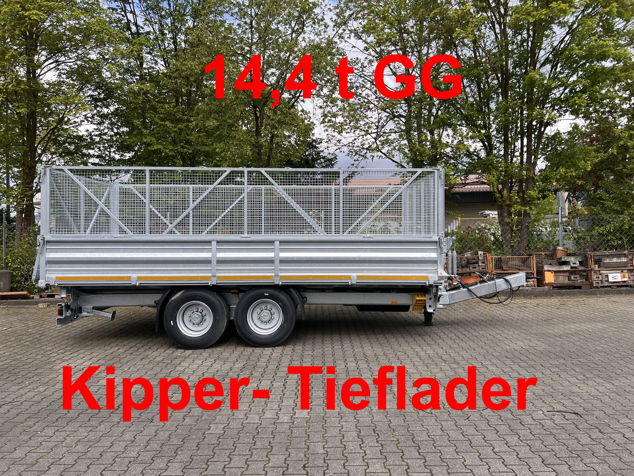 Möslein TTD 14 5,70 m 14 t Tandem- Kipper Tieflader 5,70 m lang, Breite Reifen-- Neufahrzeug -- - Sklápěcí přívěs: obrázek 1 Möslein TTD 14 5,70 m 14 t Tandem- Kipper Tieflader 5,70 m lang, Breite Reifen-- Neufahrzeug -- - Sklápěcí přívěs: obrázek 1