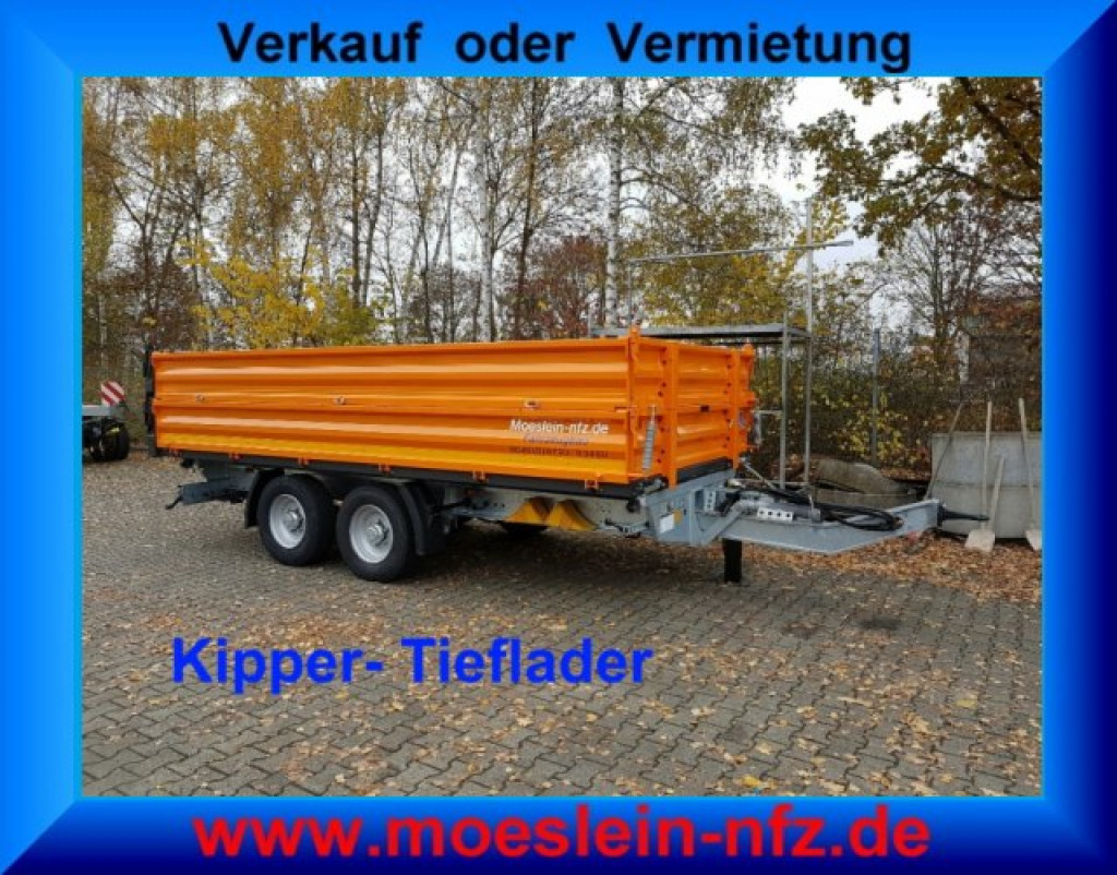 Möslein TTD11- BA Orange neuer Tandem 3- Seitenkipper Tiefladermit Bordwand- Aufsatz-- Neufahrzeug -- - Sklápěcí přívěs: obrázek 1 Möslein TTD11- BA Orange neuer Tandem 3- Seitenkipper Tiefladermit Bordwand- Aufsatz-- Neufahrzeug -- - Sklápěcí přívěs: obrázek 1