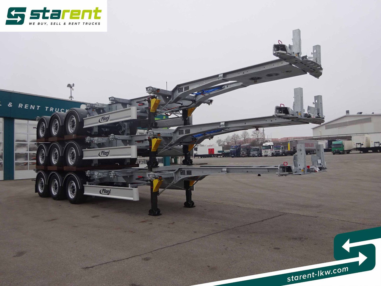Fliegl Containerchassis ADR, 1x20/2x20/1x30/1x40/1x45 - Kontejnerovy návěs/ Výměnná nástavba: obrázek 3 Fliegl Containerchassis ADR, 1x20/2x20/1x30/1x40/1x45 - Kontejnerovy návěs/ Výměnná nástavba: obrázek 3