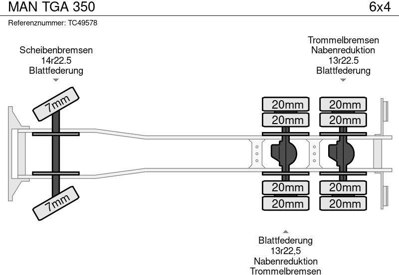 MAN TGA 350 - Kontejnérový podvozek/ Výměnná nástavba: obrázek 5 MAN TGA 350 - Kontejnérový podvozek/ Výměnná nástavba: obrázek 5