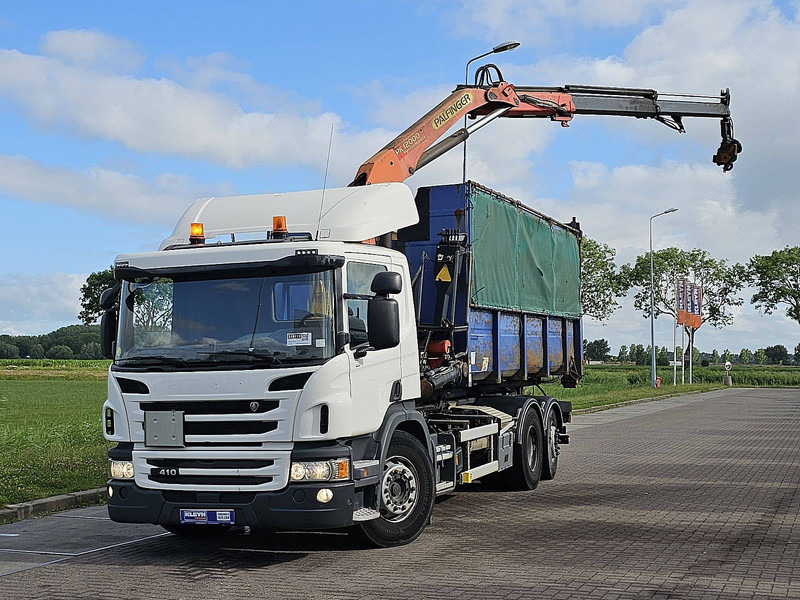 Scania P410 HOOK + BOX + CRANE - Hákový nosič kontejnerů, Auto s hydraulickou rukou: obrázek 2 Scania P410 HOOK + BOX + CRANE - Hákový nosič kontejnerů, Auto s hydraulickou rukou: obrázek 2
