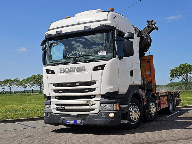 Scania R490 HMF 6020 - Nákladní automobil valníkový/ Plošinový, Auto s hydraulickou rukou: obrázek 1 Scania R490 HMF 6020 - Nákladní automobil valníkový/ Plošinový, Auto s hydraulickou rukou: obrázek 1