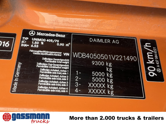 Unimog U 20 U405/70 4x4, Kipper, Winterdienstplatte - Dodávka: obrázek 5 Unimog U 20 U405/70 4x4, Kipper, Winterdienstplatte - Dodávka: obrázek 5