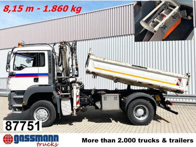 MAN TGA 18.440 4x4 BB mit Kran Atlas AK 165.2E, Funk - Sklápěč, Auto s hydraulickou rukou: obrázek 1 MAN TGA 18.440 4x4 BB mit Kran Atlas AK 165.2E, Funk - Sklápěč, Auto s hydraulickou rukou: obrázek 1
