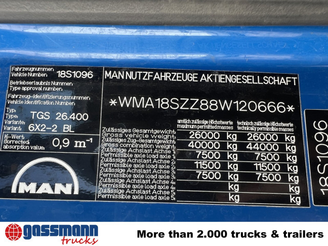 MAN TGA 26.400 6x2-4 BL, A1, Lenk-/Liftachse, ADR, - Cisternové vozidlo: obrázek 4 MAN TGA 26.400 6x2-4 BL, A1, Lenk-/Liftachse, ADR, - Cisternové vozidlo: obrázek 4