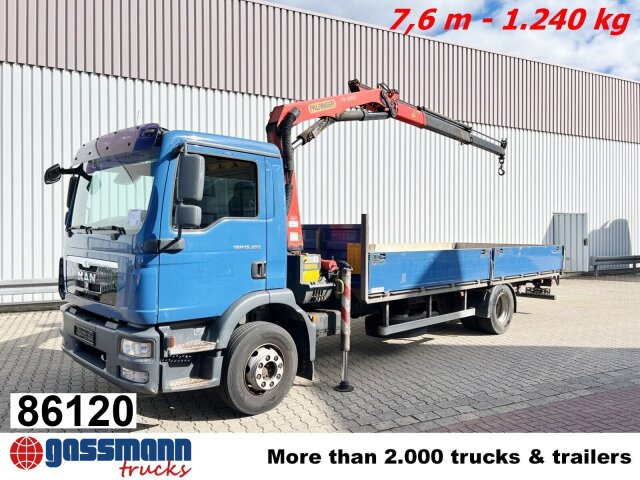 MAN TGM 15.250/340 4X2 BL mit Kran Palfinger PK - Nákladní automobil valníkový/ Plošinový, Auto s hydraulickou rukou: obrázek 1 MAN TGM 15.250/340 4X2 BL mit Kran Palfinger PK - Nákladní automobil valníkový/ Plošinový, Auto s hydraulickou rukou: obrázek 1