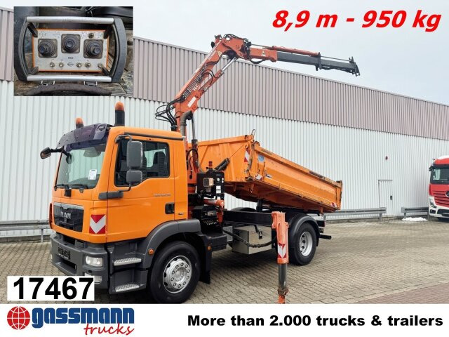 MAN TGM 18.290 4X2 BB mit Kran Atlas AK 92.2-A2, - Sklápěč, Auto s hydraulickou rukou: obrázek 1 MAN TGM 18.290 4X2 BB mit Kran Atlas AK 92.2-A2, - Sklápěč, Auto s hydraulickou rukou: obrázek 1