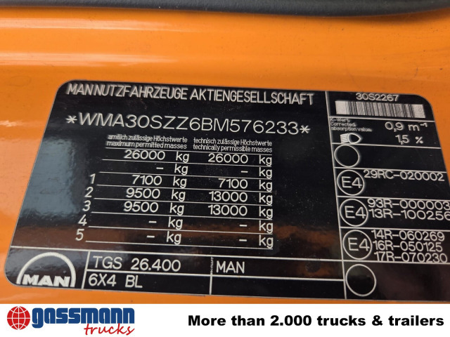 MAN TGS 26.400 6X4 BL - Podvozek s kabinou: obrázek 5 MAN TGS 26.400 6X4 BL - Podvozek s kabinou: obrázek 5