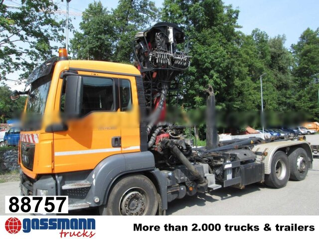 MAN TGS 26.400 6x2-4 BL, Lenk-/Liftachse, Kran - Hákový nosič kontejnerů, Auto s hydraulickou rukou: obrázek 1 MAN TGS 26.400 6x2-4 BL, Lenk-/Liftachse, Kran - Hákový nosič kontejnerů, Auto s hydraulickou rukou: obrázek 1