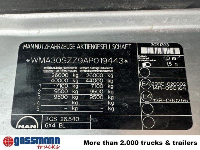 MAN TGS 26.540 6x4 BL, Bordmatik, Retarder, Meiller - Sklápěč: obrázek 5 MAN TGS 26.540 6x4 BL, Bordmatik, Retarder, Meiller - Sklápěč: obrázek 5